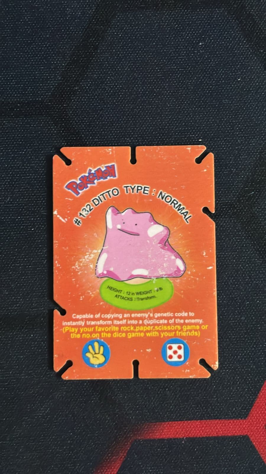 Ditto Flip Card - Cheetos Pokemon Jenga Flip Card