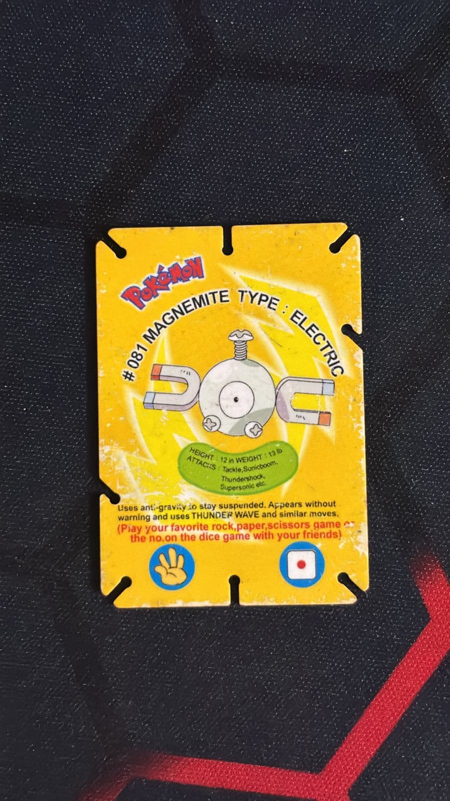 Magnemite Flip Card - Cheetos Pokemon Jenga Flip Card