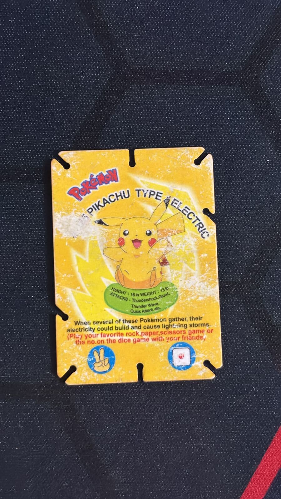 Pikachu Flip Card - Cheetos Pokemon Jenga Flip Card