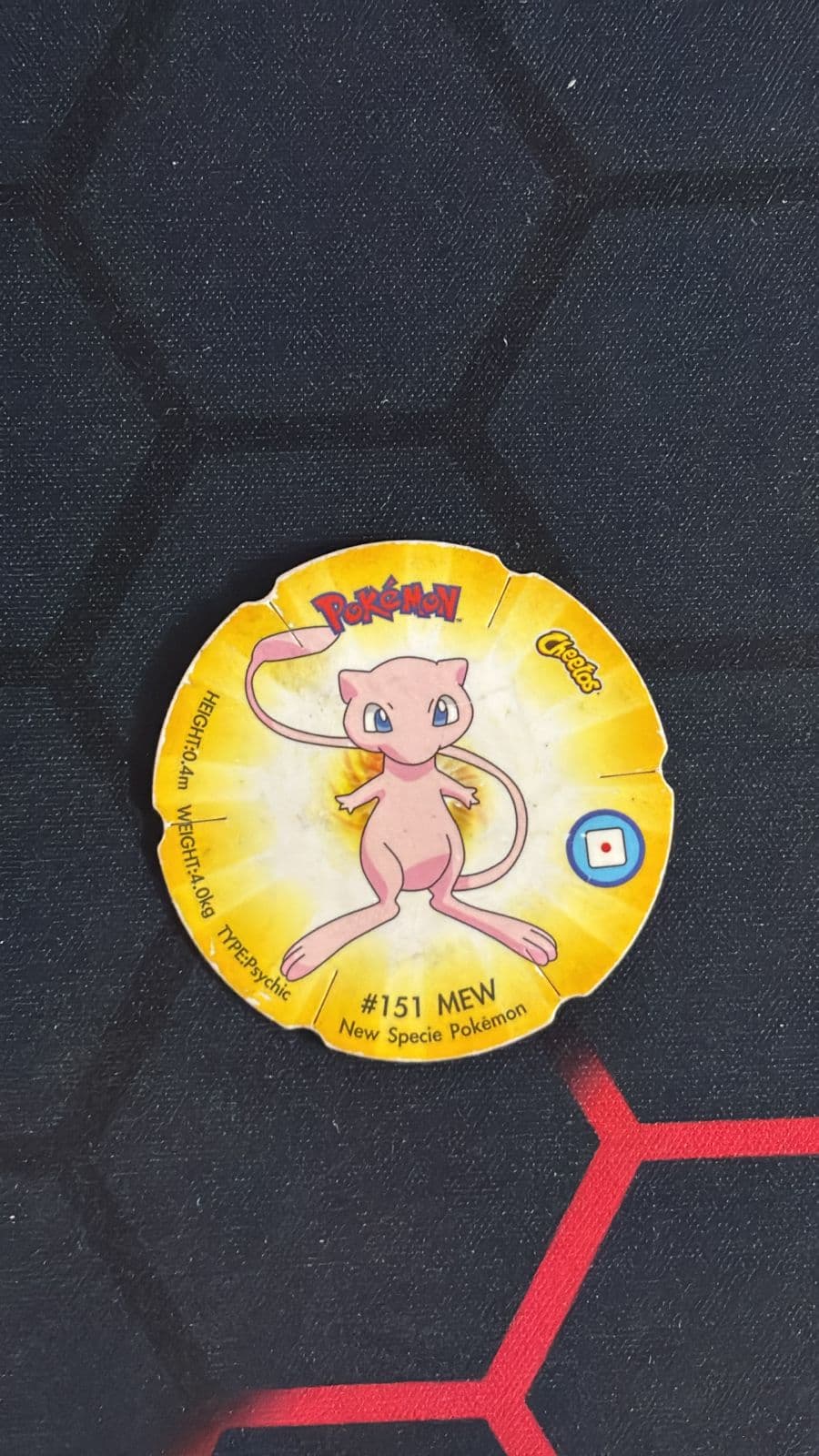 Mew Round Tazo - Pokemon Tazos Round Tazo