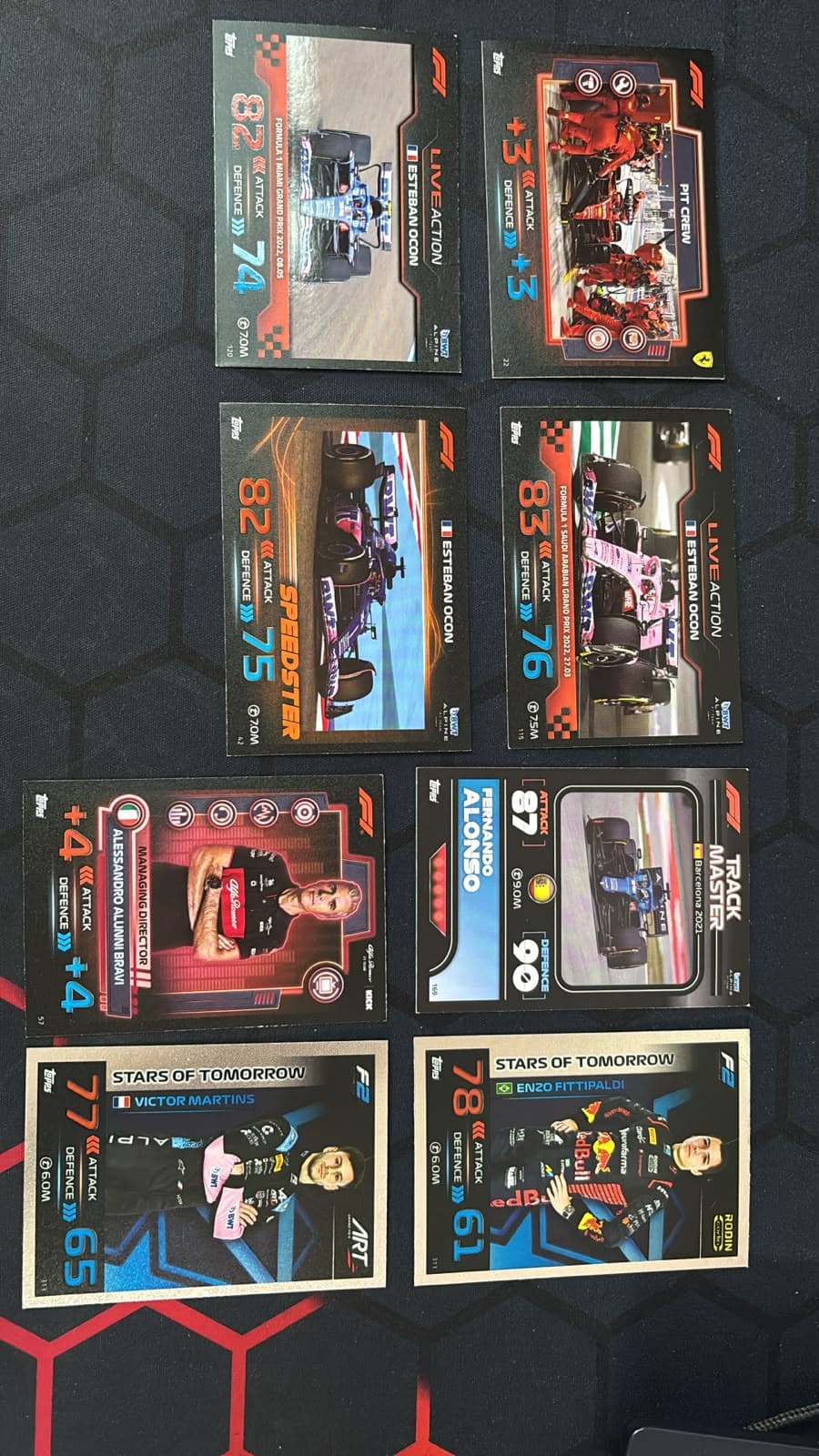 Topps F1 & F2 Turbo Attax Card Bundle (8 Cards Pack)